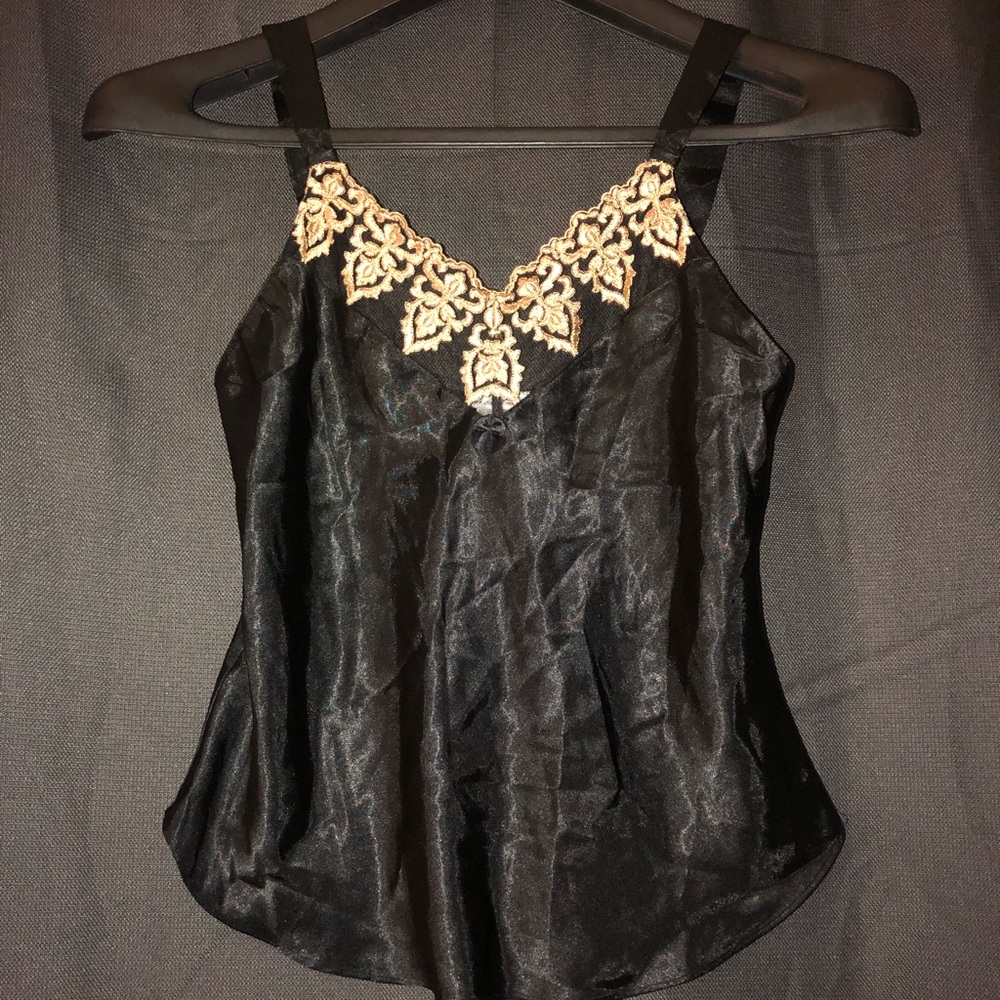 lace detailed satin camisole blouse shirt lingerie